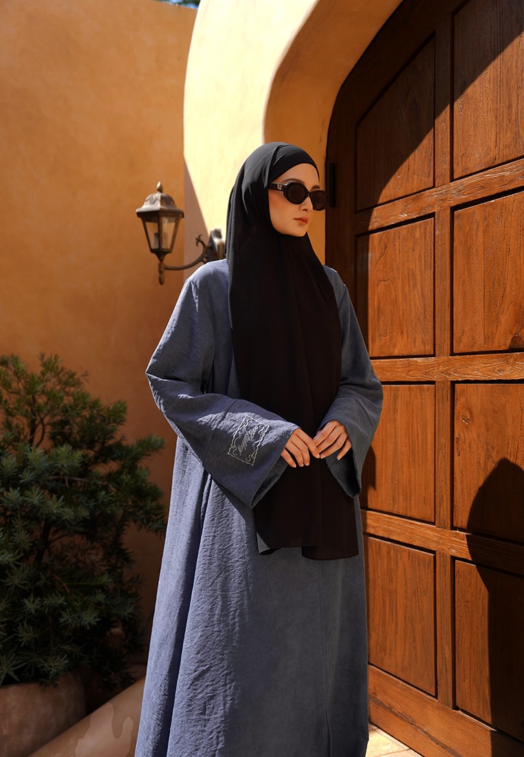 Zianura Abaya - Denim Blue - Image 4