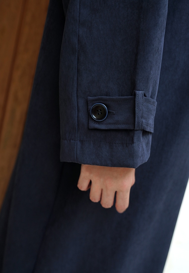Shanum Long Coat - Dark Navy - Image 8