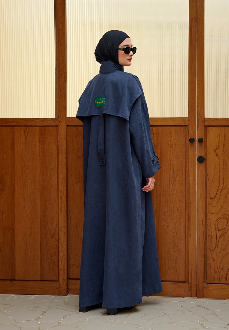 Shanum Long Coat - Dark Navy - Image 12