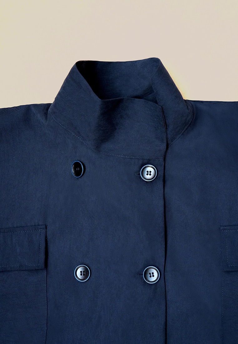 Shanum Long Coat - Dark Navy - Image 10