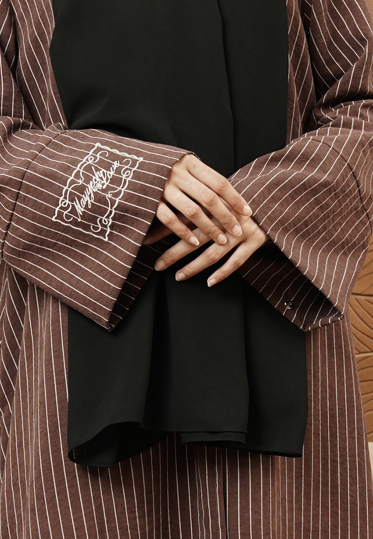 Qaireen Abaya - Terracotta - Image 5