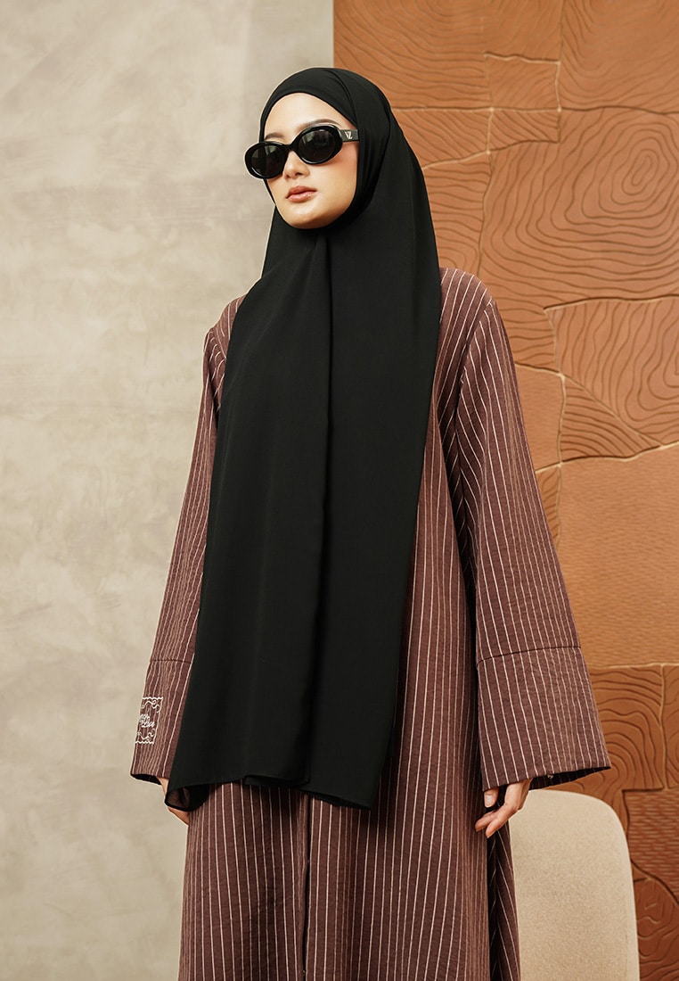 Qaireen Abaya - Terracotta - Image 2