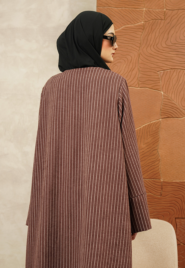 Qaireen Abaya - Terracotta - Image 9
