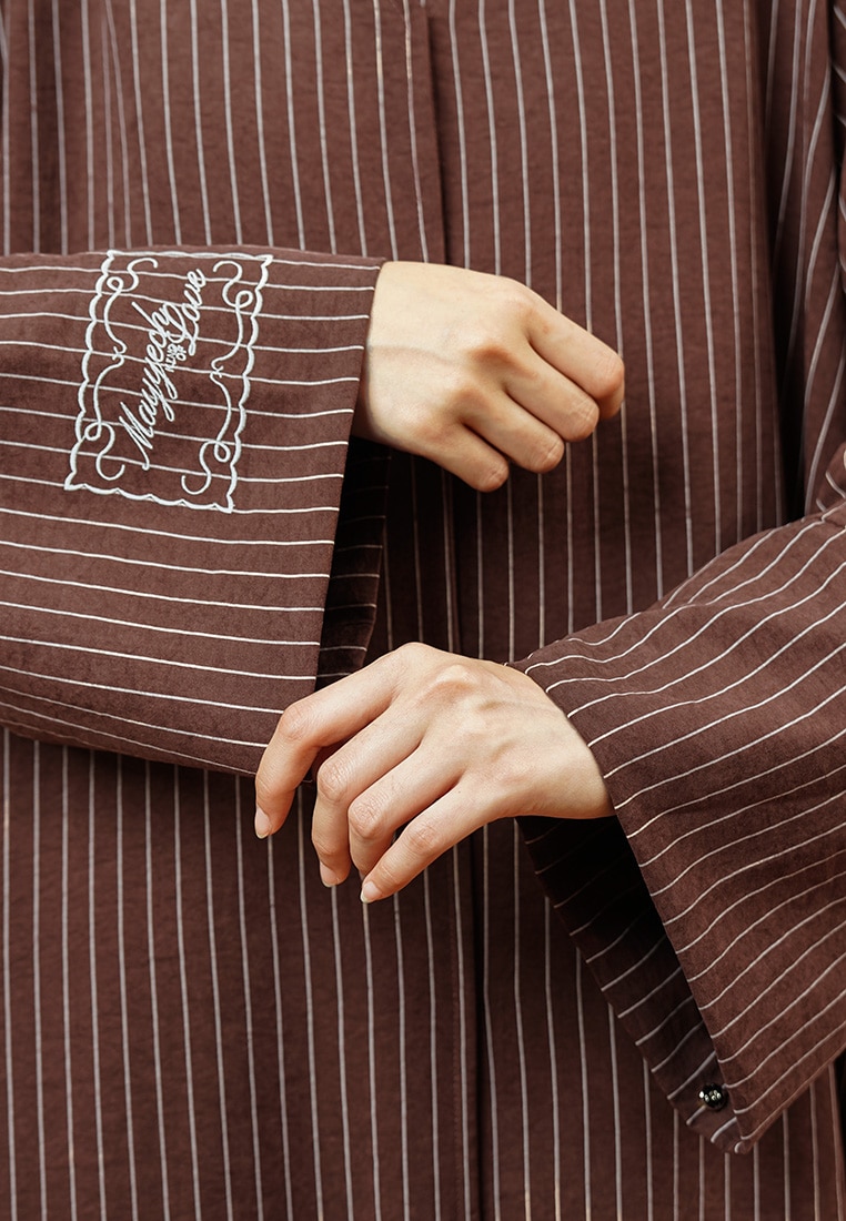 Qaireen Abaya - Terracotta - Image 7