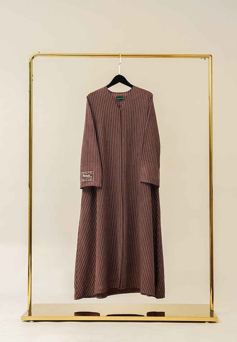 Qaireen Abaya - Terracotta - Image 15