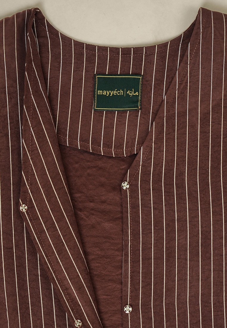 Qaireen Abaya - Terracotta - Image 14